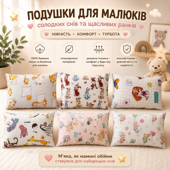 Подушка детская "Little Friends", размер 40x60 см